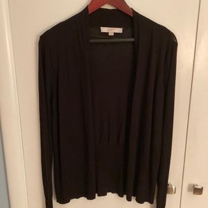 Loft shawl collar black sweater size L